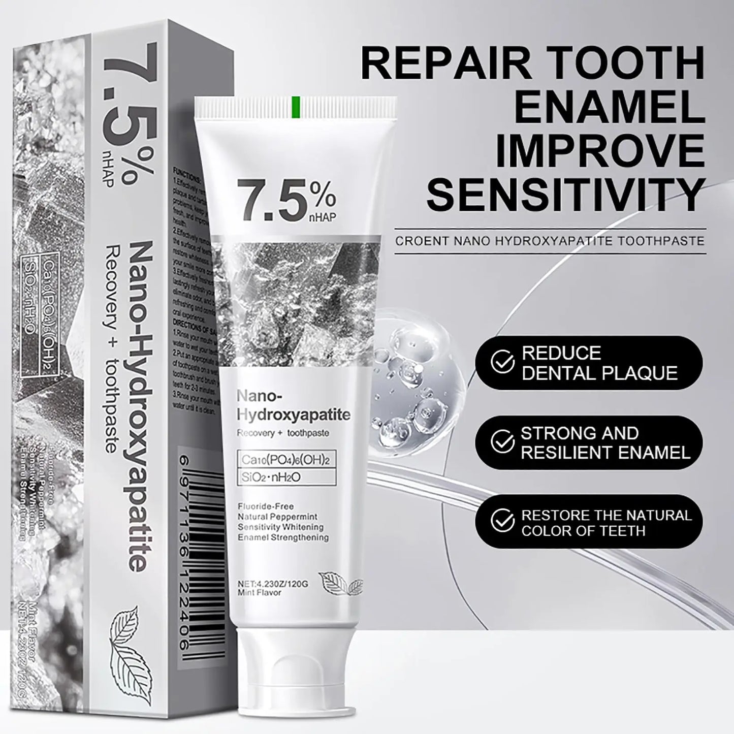 Fluoride-Free Hydroxyaptite Toothpaste