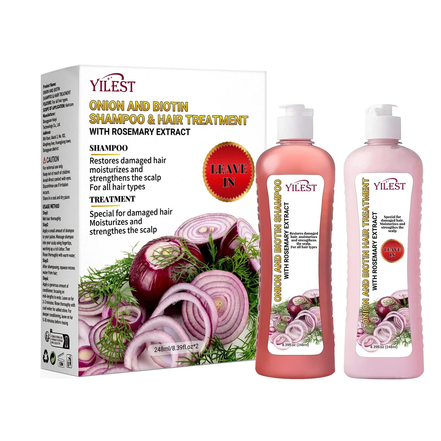 Onion Biotin and Rosemary Shampoo Set